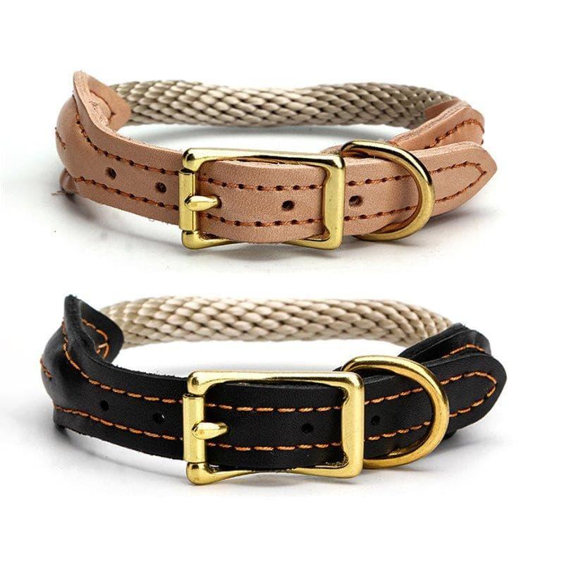 Leather rope collar hotsell