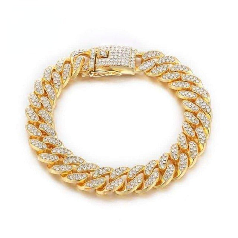 Bling Bling Cuban Link Decorative Collar - 12: FancyPetTags.com