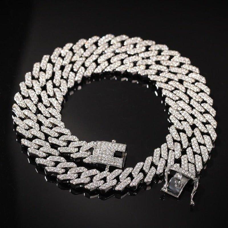 Bling Bling Cuban Link Decorative Collar - 17: FancyPetTags.com