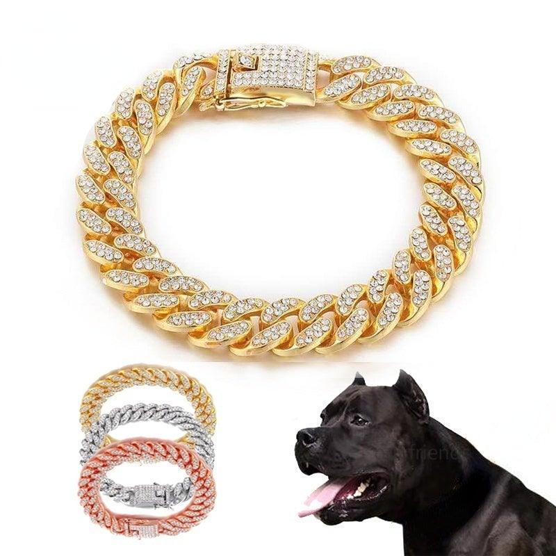 Bling Bling Cuban Link Decorative Collar - 1: FancyPetTags.com