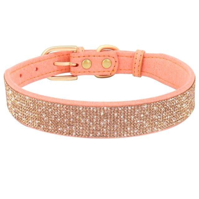 Bling Bling Leather Collar Haoyeer