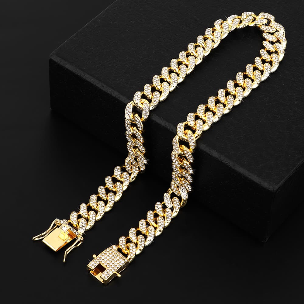 Bling Bling Miami Cuban Link Decorative Collar - 13: FancyPetTags.com