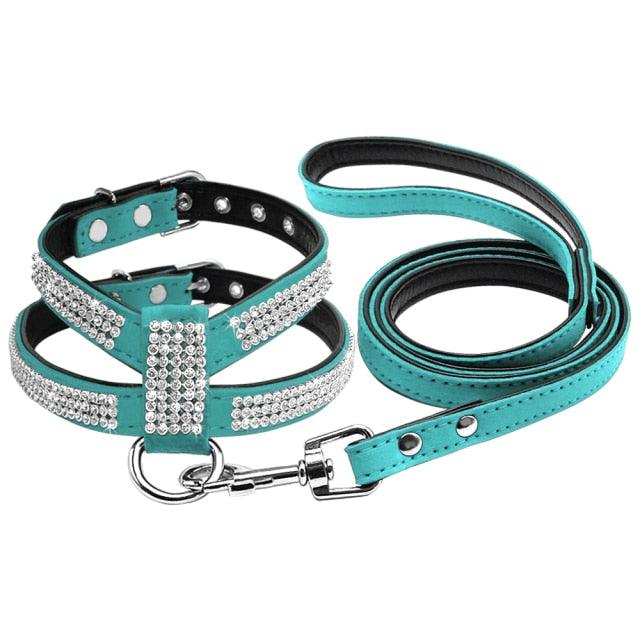 DiDog Bling Bling Back Clip Harness & Leash Combo - FancyPetTags.com